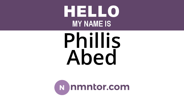 Phillis Abed