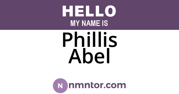 Phillis Abel