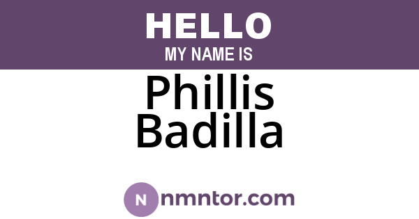 Phillis Badilla