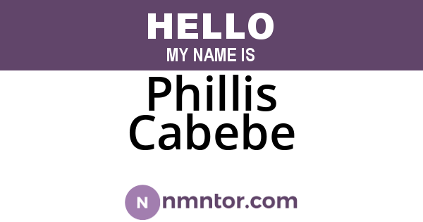 Phillis Cabebe