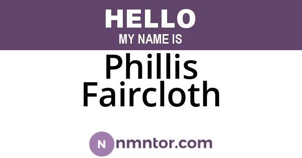 Phillis Faircloth