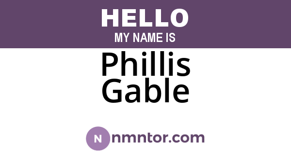 Phillis Gable