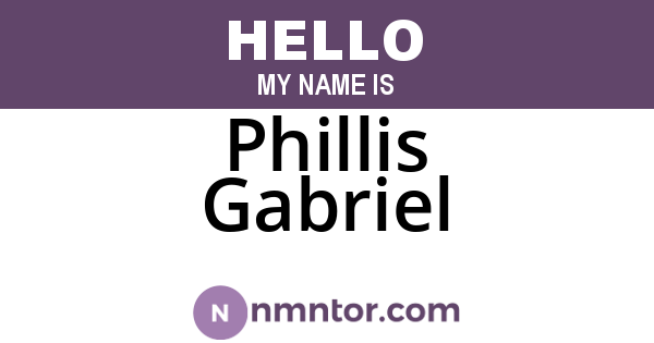 Phillis Gabriel