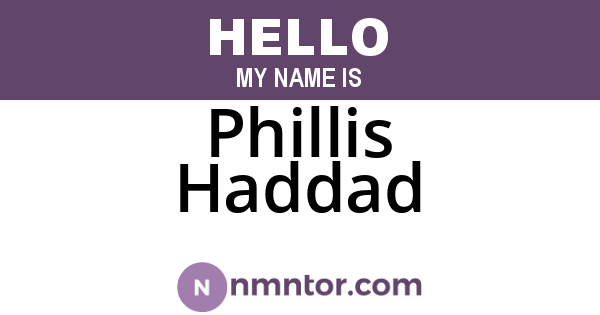 Phillis Haddad
