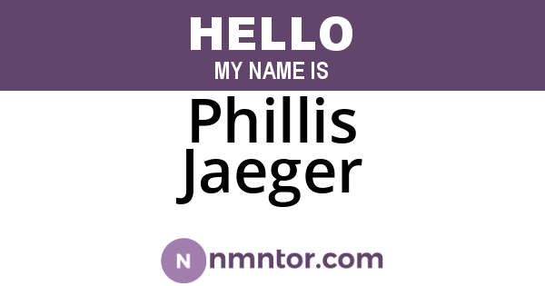 Phillis Jaeger