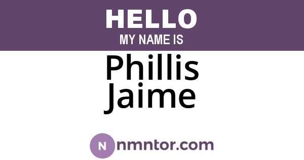 Phillis Jaime