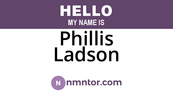 Phillis Ladson