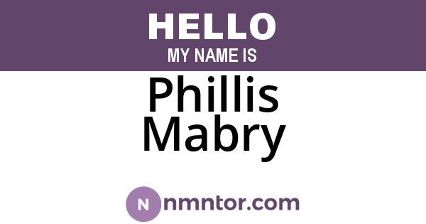 Phillis Mabry