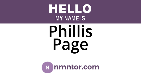 Phillis Page