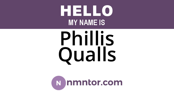 Phillis Qualls