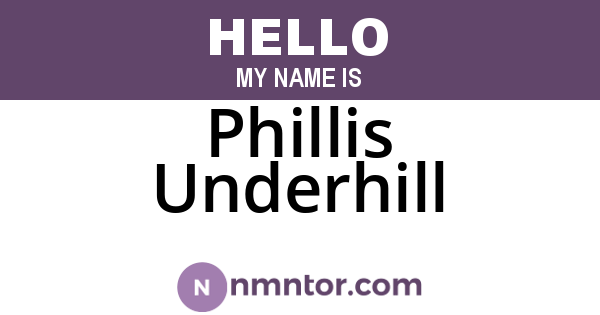 Phillis Underhill