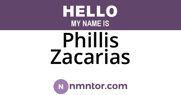 Phillis Zacarias