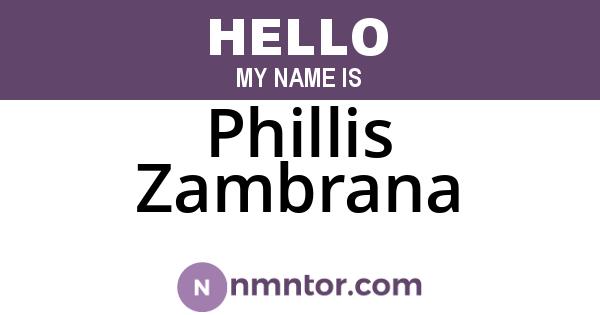 Phillis Zambrana