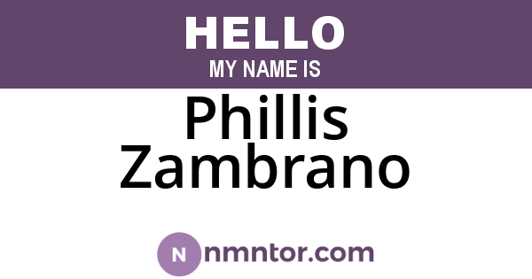 Phillis Zambrano