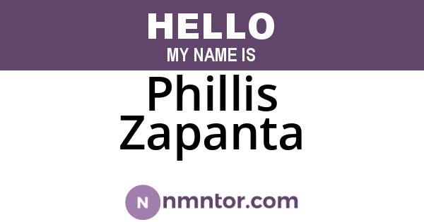 Phillis Zapanta