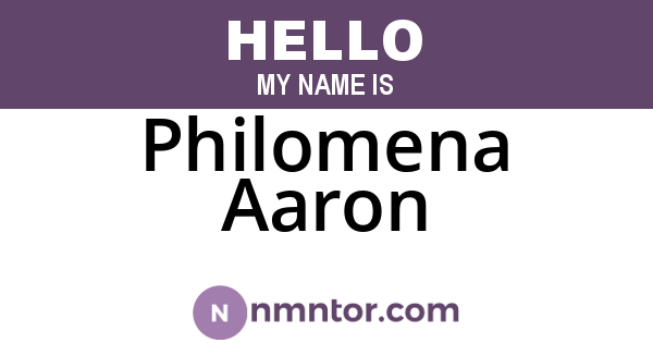 Philomena Aaron