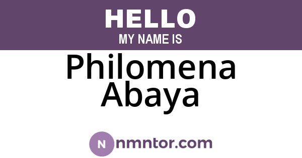 Philomena Abaya