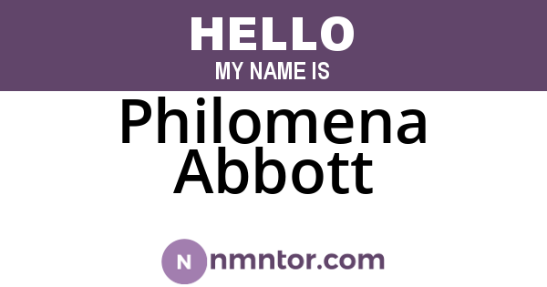 Philomena Abbott