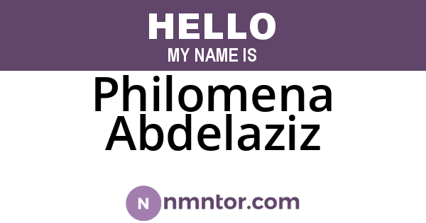 Philomena Abdelaziz
