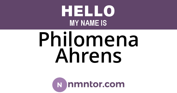 Philomena Ahrens