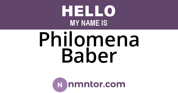Philomena Baber