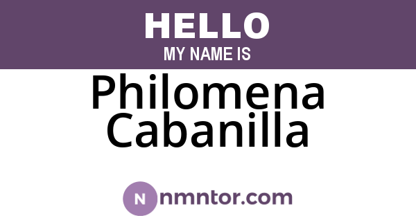 Philomena Cabanilla