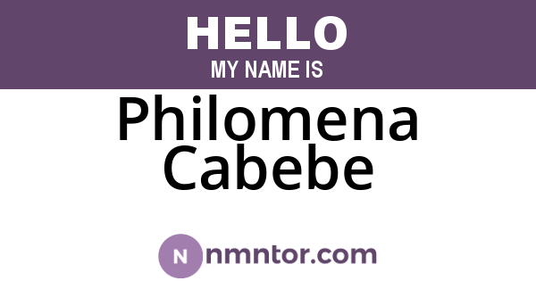 Philomena Cabebe