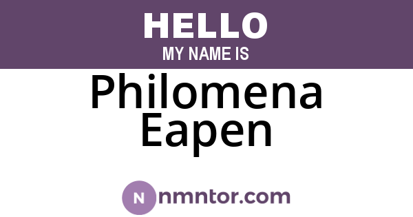 Philomena Eapen