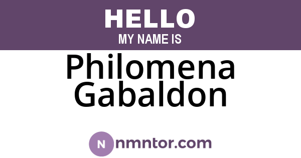 Philomena Gabaldon