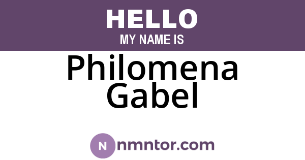 Philomena Gabel