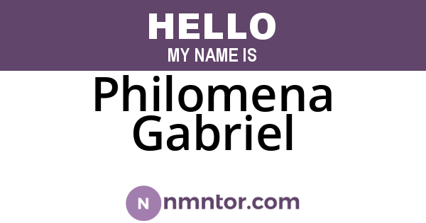 Philomena Gabriel