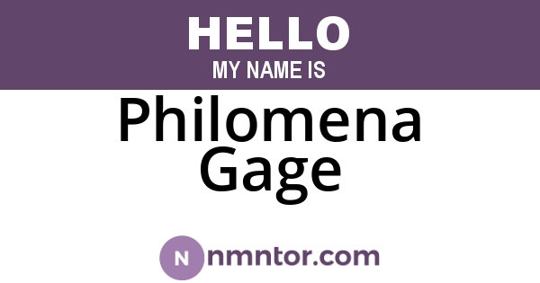 Philomena Gage