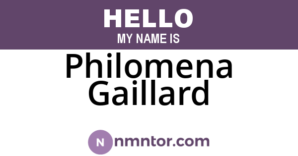 Philomena Gaillard