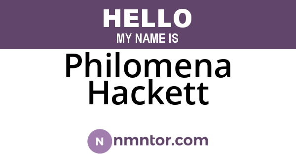 Philomena Hackett