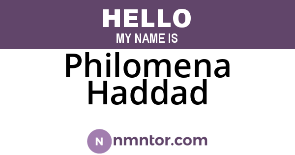 Philomena Haddad