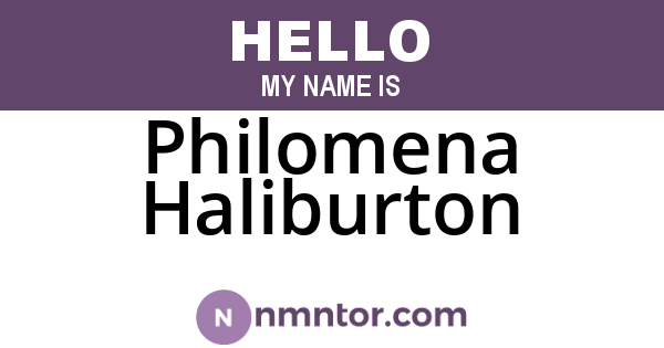 Philomena Haliburton