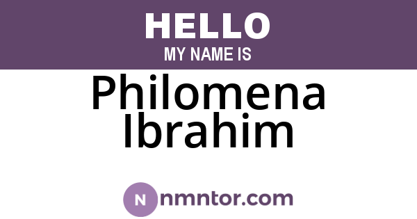 Philomena Ibrahim