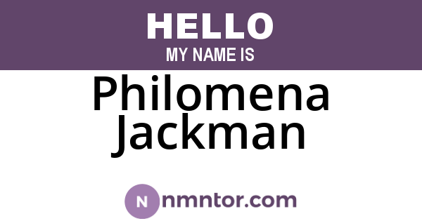 Philomena Jackman