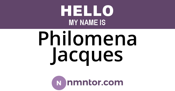 Philomena Jacques