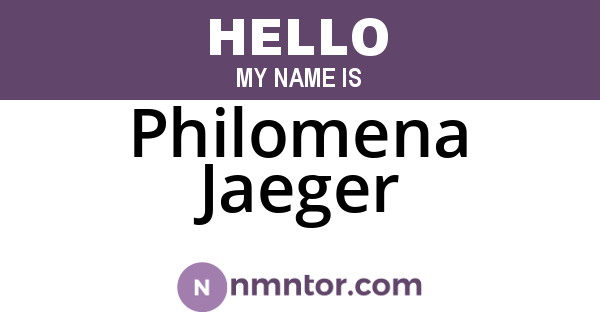Philomena Jaeger