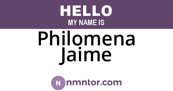 Philomena Jaime