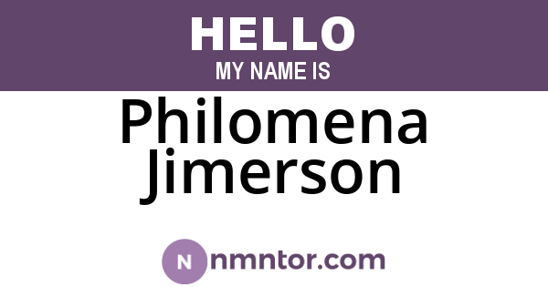 Philomena Jimerson