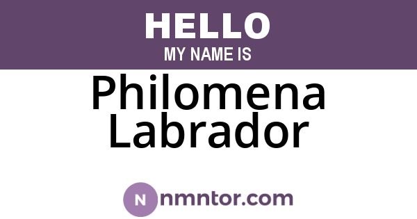 Philomena Labrador