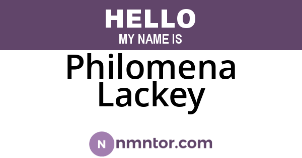 Philomena Lackey