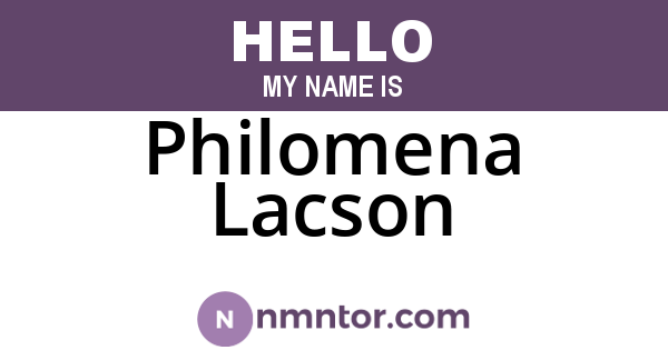 Philomena Lacson