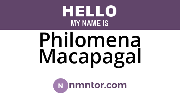 Philomena Macapagal