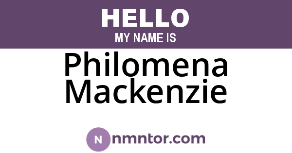 Philomena Mackenzie