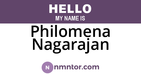 Philomena Nagarajan