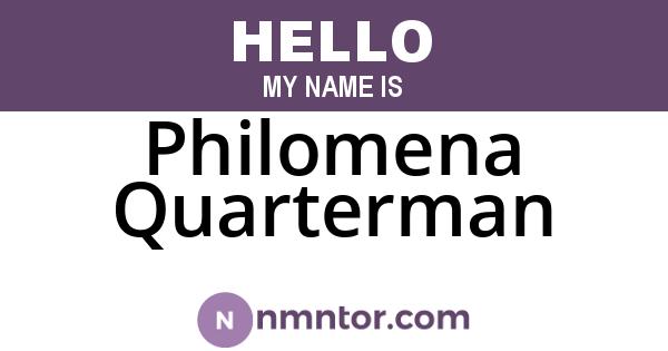 Philomena Quarterman