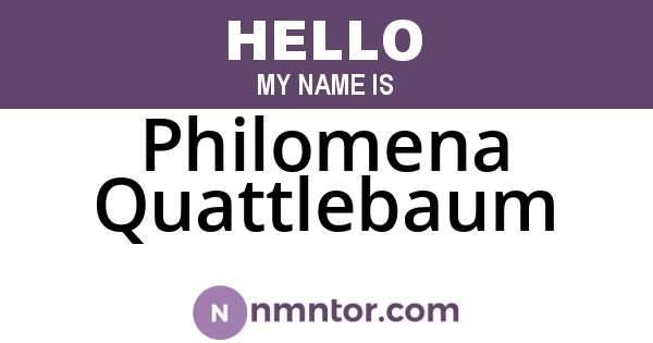 Philomena Quattlebaum